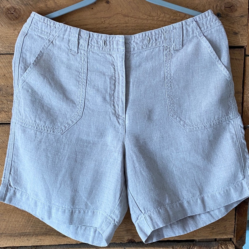 J. Jill tan  Women's Linen-Blend Shorts